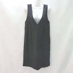 ◇ ROPE PICNIC ロペピクニック キレイめ シンプル フォーマル 半袖 膝上 ワンピース サイズ38 ブラック レディース E  【1402200023626】