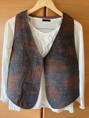 ハンドメイド　着物リメイク　ベスト