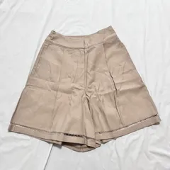 【脚長見え×華やかデザイン✨】ラグナムーン＊ハイウエストキュロット＊ショートパンツ＊Sサイズ＊ベージュ系✨のサムネイル