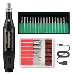 ホビールーターセット ペンルーター 電動リューター ３０種ダイヤモンドビット付き ネイルマシン ペンルーター 研削 20000回転 ミニルーター