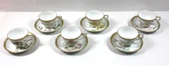 A1664・Noritake GALACONTESSA  ノリタケ ガラコンテッサ カップ＆ソーサー6客  箱なし