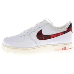 NIKE (ナイキ) AIR FORCE 1 '07 LV8 Plaid DV0789-100 エアフォース1 ローカットスニーカー ホワイト/レッド US9.5/27.5cm