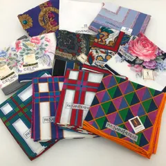 【未使用/訳アリ】ブランドハンカチ12枚セット イヴサンローラン/ジバンシー/セリーヌ SG10-8467