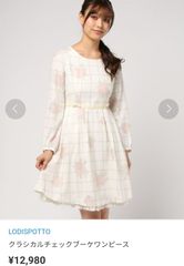 LODISPOTTO クラシカルチェックブーケワンピース ¥12,980