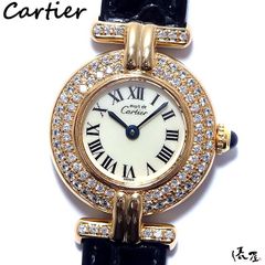 【２重ダイヤベゼル】カルティエ マストコリゼ 極美品 加工後未使用 ヴィンテージ レディース Cartier 時計 腕時計 中古【送料無料】