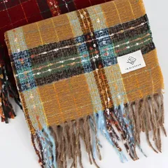 秋冬チェック柄マフラー｜大判で首元ふんわり高見えストール💖マフラー ストール スヌード 防寒 韓国 大判 ジョンストンズオブエルガン JOHNSTONS OF ELGIN 英国風