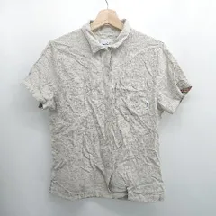 ◇ ◎ Θ Arnold Palmer アーノルドパーマー チェック柄 半袖 シャツ サイズM グレージュ レディース E  【1503040000683】