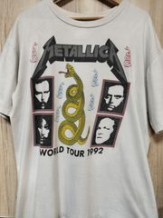【希少】90's 「METALLICA」 半袖Tシャツ ホワイト WORLD TOUR 1992
