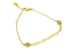 ■美品■ SWAROVSKI スワロフスキー ラインストーン ブレスレット アクセサリー レディース ゴールド系 DK5204