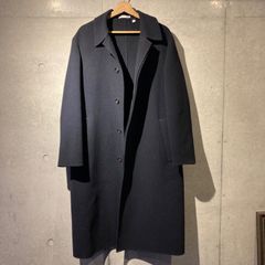 【希少XLサイズ】ユニクロ ＋J チェスターコート ロング ウール ブラック UNIQLO JWANDERSON ロングコート メンズ ブラック ユニクロ