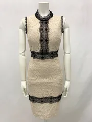 1167 Andy アンディ キャバクラ ドレス 総レース ノースリーブ タイト ミディ スリット キャバドレス S