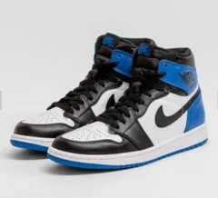 FRAGMENT DESIGN × NIKE AIR JORDAN 1 RETRO HI OG BLACK/SPORT ROYAL/WHITE