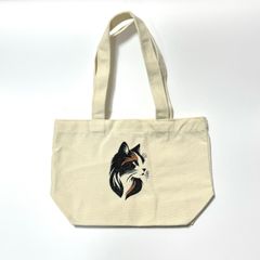 三毛猫の刺しゅうトートバッグ（小）