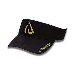 マテリアルスポーツ 正規代理店 ID one (アイディーワン) ID05400 IDロゴサンバイザー ブラック サイズアジャスター付 ゴルフ メンズ ウィメンズ レディース