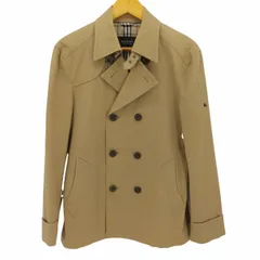 バーバリーブラックレーベル BURBERRY BLACK LABEL 裏地 ノバチェック ダブルブレスト ハーフコート レディース import：M のサムネイル