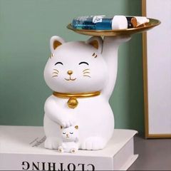 【アウトレット 親子猫のトレー トレイ コースター】 アクセサリー スタンド 鍵置き 置物 香水 サングラス グラスや瓶置きにも使えます ねこ ネコ かわいい プレゼント ギフト 大きい おしゃれ SH1