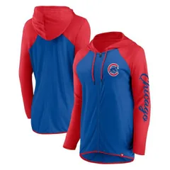 【送料無料】 ファナティクス レディース ジャケット・ブルゾン アウター Women's Fanatics Royal/Red Chicago Cubs Script Sleeve Full-Zip Hoodie Cub Blue
