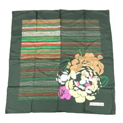 Christian Dior クリスチャンディオール スカーフ  花柄   シルク100％ グリーン レディース / 243001000663