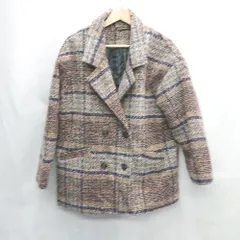 ◇ ⊇ GORGE 柄あり 長袖 ウールコート サイズ表記なし ブラウン系 レディース E  【1505130003147】のサムネイル