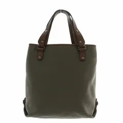ジョルジオアルマーニ GIORGIO ARMANI ハンドバッグ トート キャンバス レザー 総柄 オープントップ タッセル グレー 茶色 ブラウン /XZ ■GY18のサムネイル