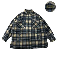 OLDUNIQLO UNIQLO ユニクロ BoaJacket ボアジャケット OmbreCheck オンブレチェック ShadowCheck シャドウチェック 80s BoaLining 裏ボア Blue ブルー 青 M