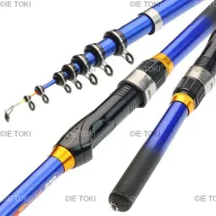 バカワ-伸縮式ロックフィッシングロッド スピニングフライコイ カーボンファイバーペスカ ミニトラベルリールシート 3m  2.7m  2.4m  2.1m  1.8m  1.5m