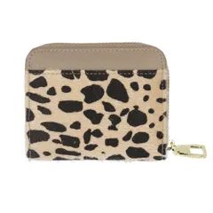 ☆ グレーベージュxLBRダルメシアン ☆ LIZDAYS 本革ミニ財布 LIZDAYS リズデイズ ミニ財布 カードケース 財布 本革 ミニ 小銭入れ コインケース カード ケース じゃばら 大容量 スキミング防止 RFID ボックス型 小さめ フォレット