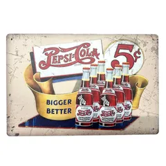 ペプシ コーラ COLA アメリカン雑貨  ブリキ看板 アメリカ雑貨 アメカジ サインプレート サインボード 壁掛け おしゃれな アンティーク風 ビンテージ  ガレージ  レストラン カフェ ハンバーガーショップ キッチン:AVSB-908