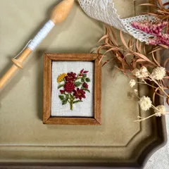 再販 オータムブーケフレームブローチ