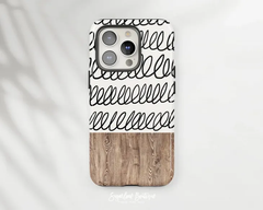 SUGARLOAF GRAPHICS | BOHO DOODLE STRIPE | MagSafe iPhoneケース (iPhone 16/16 pro/16 pro max/15)