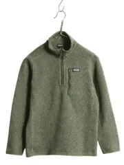 【お得なクーポン配布中!】 パタゴニア ベターセーター ハーフジップ ボーイズ M 140cm程 キッズ 子供 19年製 Patagonia アウトドア フリース ブルゾン ジャケット 緑