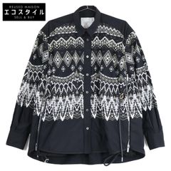 sacai サカイ 19‐04739 フェアアイル刺繍 サイドジップ シャツブルゾン/ 2