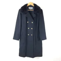 ビアッジョブルー Viaggio Blu コート ロング 襟元ファー ダブルボタン ポケット 濃紺系 5サイズ 818584のサムネイル