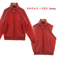 フィフティーファイブディーエスエル 55DSL ジャケット ウインドブレーカー 長袖 ベスト 2way ダブルジップ 裏地メッシュ レッド 赤 ブルー 青 ホワイト 白 Mのサムネイル