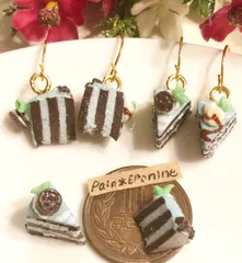 【選べる】断面を楽しむチョコミントケーキピアス