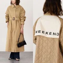 Weekend Max Mara ウィークエンド マックスマーラ トレンチコート アウター コート TRAFOI トラフォイ テクニカル コットン リバーシブル レディース ベージュ 春 秋 キルティング コート