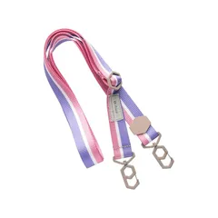 [ハミィ] iFace Hang and ショルダーストラップ (ライン/ピンクパープル)【スマホ 携帯 ネックストラップ 平紐 アイフェイス ショルダーストラップ 斜め掛け 首掛け 落下防止 おしゃれ】