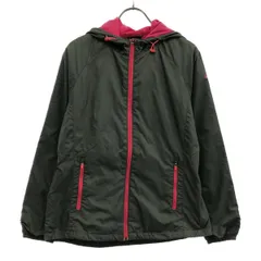NIKE ナイキ フード付き スポーツジャケット M グレー×ピンク 裏メッシュ レディース 古着