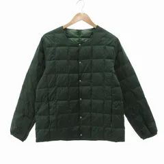 タイオン TAION 美品 インナーダウンジャケット ナイロン パッカブル 収納袋付き L 緑 グリーン /UO ■GY03