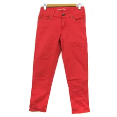 カリアング ジーンズ ロングパンツ カラーパンツ スキニー ボトムス レディース Sサイズ レッド KariAng 【中古】