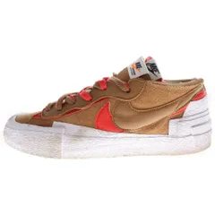NIKE (ナイキ) ×SACAI BLAZER LOW BRITISH TAN DD1877-200 サカイ ブレーザー ロー ブリティッシュ タン ローカットスニーカー ホワイト/ブラウン US9.5/27.5cm