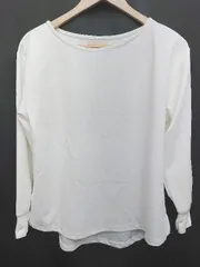 ◇ nano universe ナノ ユニバース シンプル 長袖 Tシャツ カットソー サイズF ホワイト レディース P  【1407260013921】