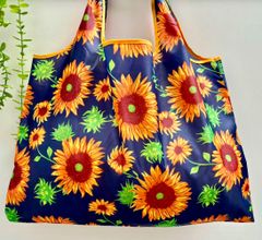 ⭐︎ヒマワリ　折りたたみトート、エコバッグ 買い物バッグ 大容量コンパクト