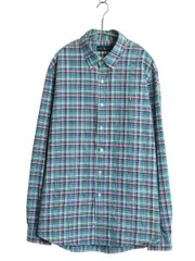 【お得なクーポン配布中!】 ラルフローレン チェック 長袖 ボタンダウン シャツ メンズ XL ポロ BD 長袖シャツ オックスフォード コットン マルチカラー 大きいサイズ