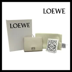 【LOEWE】C821TR2X02 アナグラム トライフォールド ウォレット ペブルグレインカーフ ライトゴースト アイボリー コンパクト 三つ折り財布 ロエベ (SER2437)