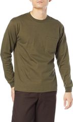 Hanes ヘインズ BEEFY-T ビーフィー ロングTシャツ 綿100% 長袖 Tシャツ ロングスリーブポケットTシャツ H5196 メンズ Sサイズ