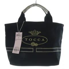 トッカ TOCCA MEMORIES of TOCCA CANVASTOTE キャンバストートバッグ ハンドバッグ 黒のサムネイル