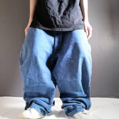 USA製 90年代 Wranglar ラングラー バギーデニムパンツ ブルー メンズ W48 ビッグサイズ 古着 ヴィンテージ