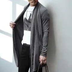 カーディガンロング ニット おしゃれ ニット メンズ  大きめ ゆったり