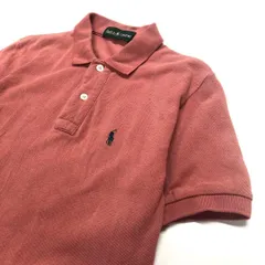 ラルフローレン ポロシャツ ロゴグリーン メンズLピンク